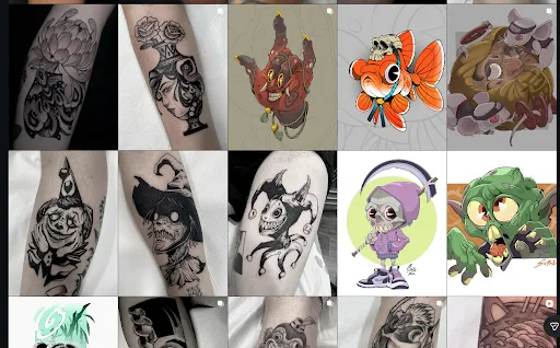 Pieza de tatuaje estilo Dark Art creada en el estudio SUBA TATTOO de Barcelona